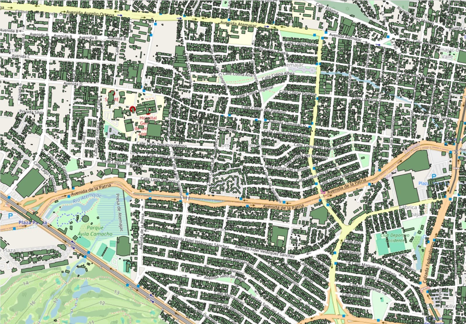 Cartografía detallada de Zapopan, zona Atemajac